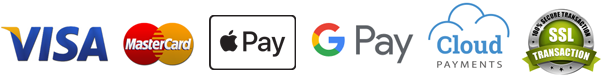 Pay with Visa, MasterCard, Apple Pay or Google Pay Pay with Visa, MasterCard or Apple Pay